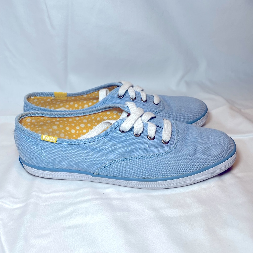 Light blue canvas Keds sneakers